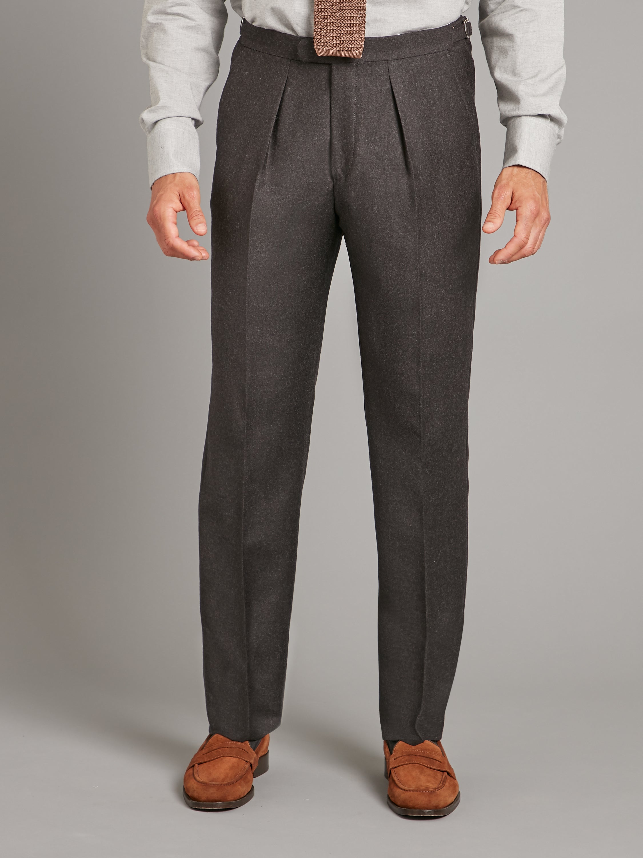 Mantoni Men's Single-pleat Wool Pants